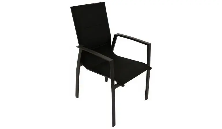 Mit ihrer gepolsterten Sitz- und Rückenfläche aus Textilene bieten die 57 x 65 x 93 cm Alu Stapelstühle viel Sitzkomfort