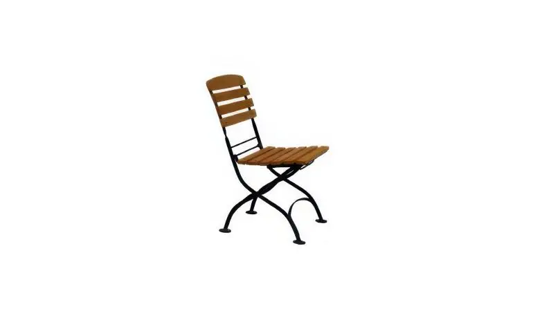 Der Biergartenstuhl Premium mit dem Maß 88 x 43 cm. Bestehend aus braun geöltem Robinienholz