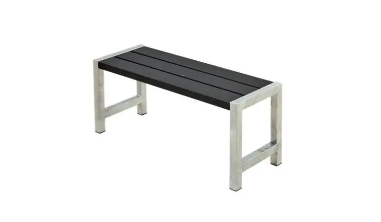127 x 38 x 45 cm Bistrobank für den Garten aus fungizid behandelter Kiefer/Fichte mit eleganter schwarzer Farbgrundierung