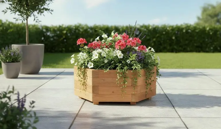 Der Blumentopf "Dahme II" aus sibirischer Lärche setzt mit einer Rahmenstärke von 45 mm in Ihrem Garten moderne Akzente. Jetzt günstig bestellen!