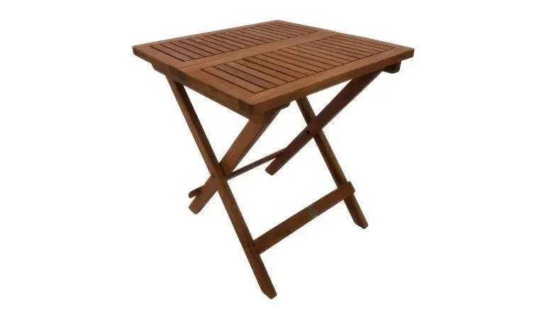 Der aus besonders robustem Eukalyptushartholz gefertigte Garten Klapptisch Rom mit einem Maß von ca. 50 x 50 x 50,5 cm passt auf jede Terrasse oder Balkon.