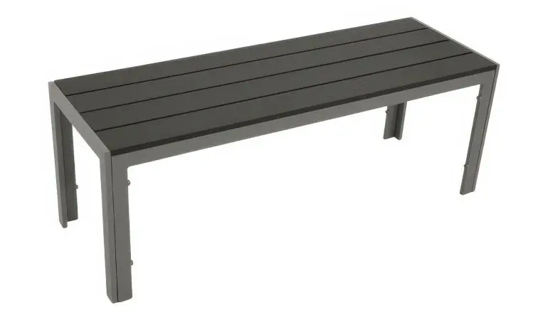 120 x 40 x 43 cm Zweisitzer: Hocker Sitzbank für den Garten, die Terrasse oder den Balkon