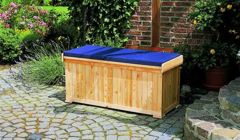 Die Kissenbox mit Bank "Poltawa" inklusive Sitzauflage, 120 x 51 x 56 cm