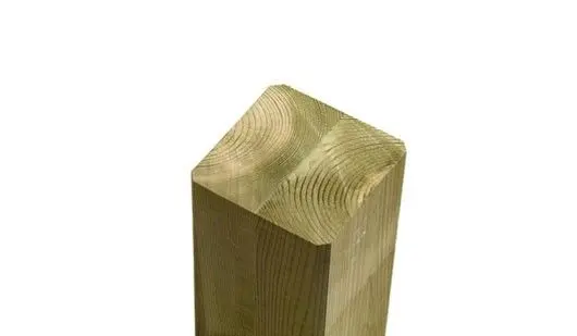 Der Leimholzpfosten mit einem Maß von 9 x 9 cm. Der Pfosten ist druckimprägniert, FSC - zertifiziert und farbgrundiert. Durch die Verleimung besteht keine möglichkeit, dass der Pfosten sich verzieht.
