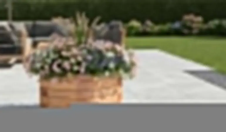 Der sechseckige Pflanztrog Holz: Erhältlich in zwei Größen mit 74 cm und 94 cm Durchmesser