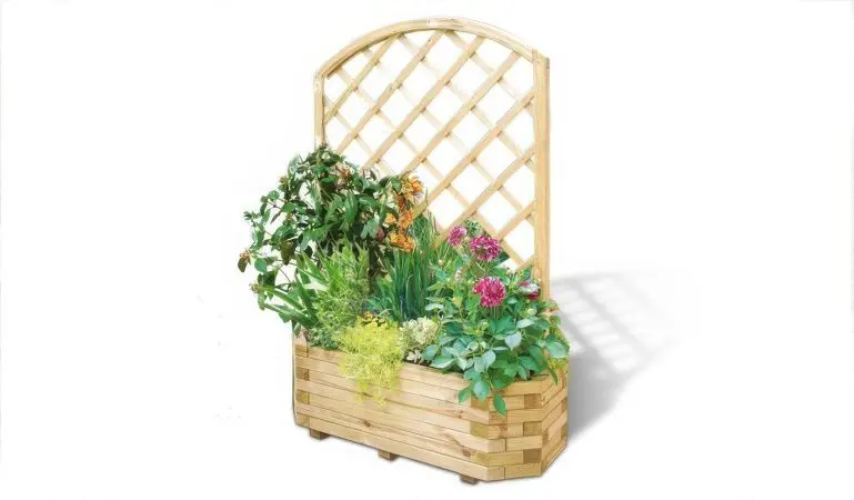 Rankgitter aus Holz für die Blumenkübel Groningen, Wismar, Stockholm, Stade, Stettin und Stralsund