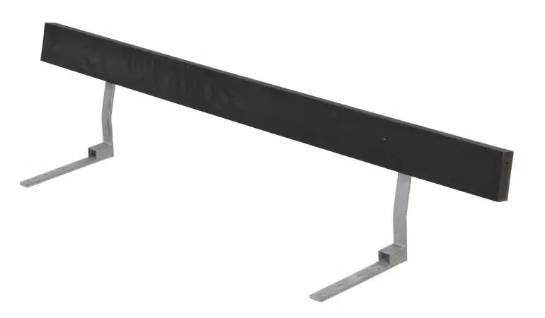 Die fungizid behandelte und schwarz farbgrundierte Rückenlehne ist in einer Länge von 118 oder 177 cm erhältlich