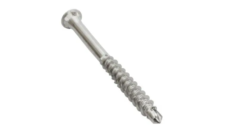 Selbstschneidende 5,0 x 60 mm V2A Bohrschraube mit Torx-Antrieb. Sie ist universal für Befestigungen von Holzelementen wie Terrassendielen oder Fassaden einsetzbar