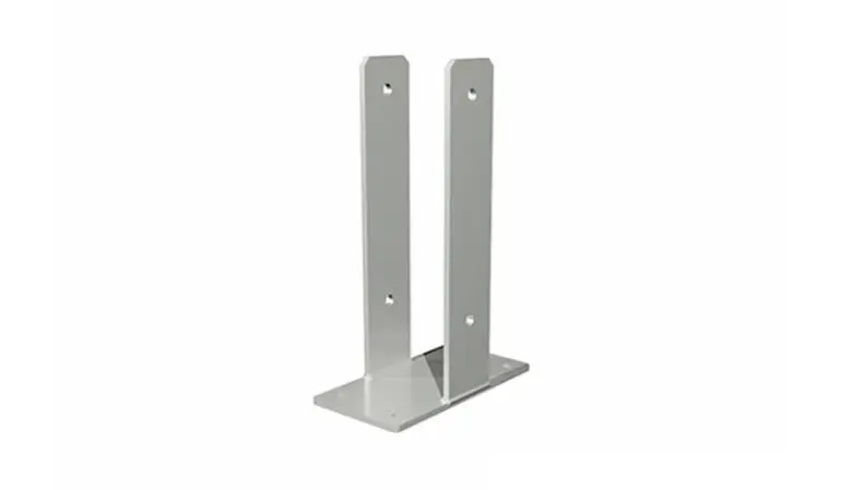 9 x 9 x 30 cm U-Pfostenschuh zum Aufdübeln für Holzpfosten 9x9. Hier in der feuerverzinkten Variante