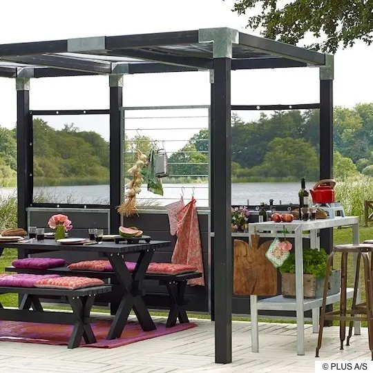 Pergola als freistehende Terrassenüberdachung Pergola als freistehende Terrassenüberdachung