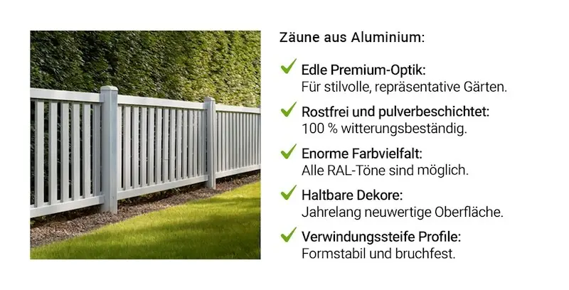 Aluminium Gartenzäune: 5 Vorteile auf einen Blick
