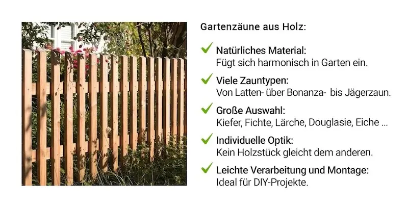 Gartenzäune aus Holz: 5 Vorteile auf einen Blick