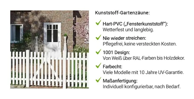 Gartenzäune aus Kunststoff: 5 Vorteile auf einen Blick