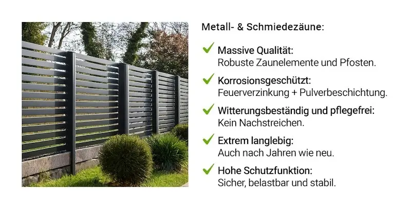 Metall- und Schmiedezäune: 5 Vorteile auf einen Blick