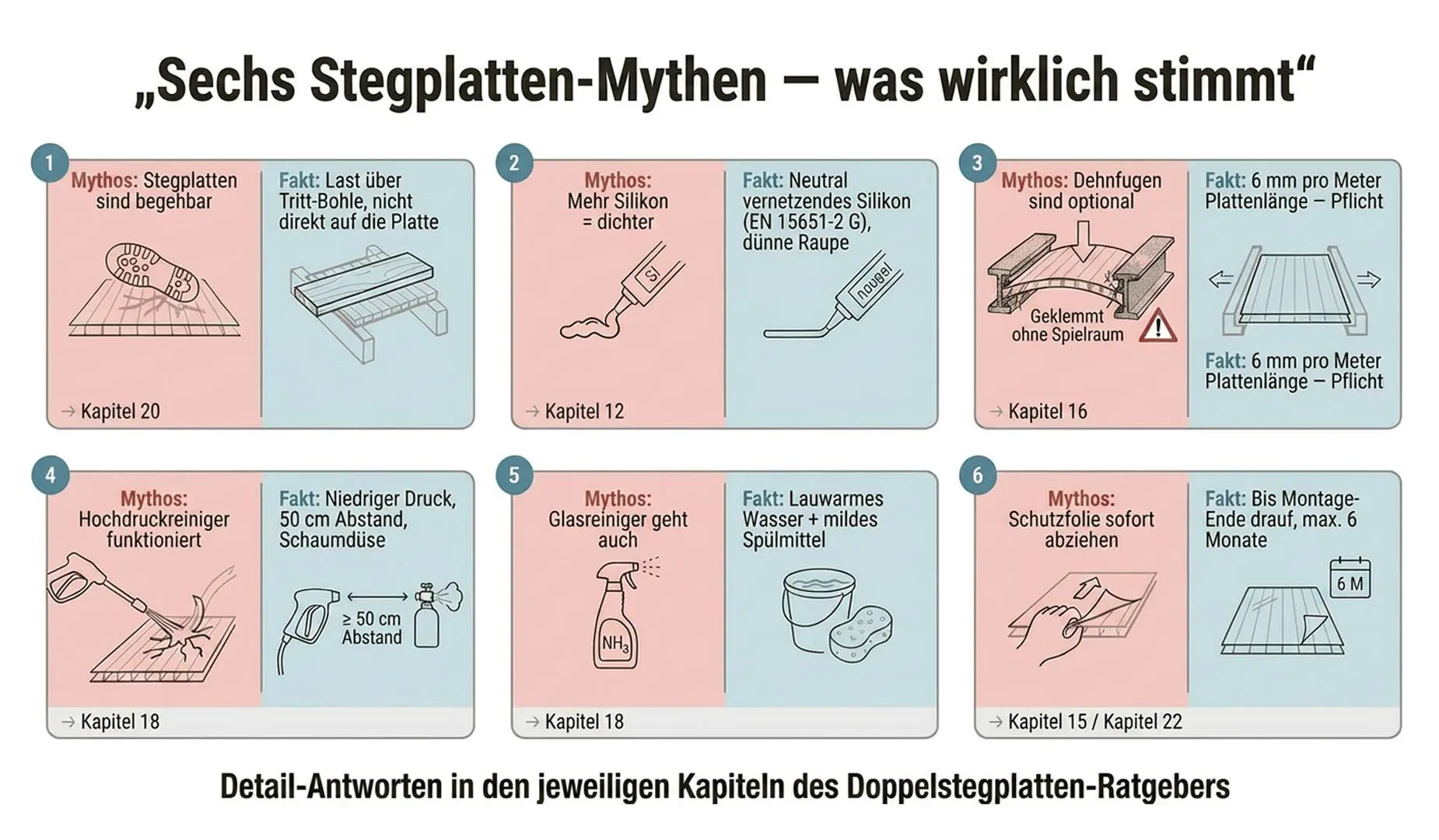 Mythen und Fakten zu Doppelstegplatten