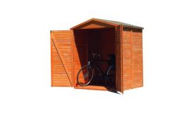 Vielseitiges Stauraumwunder: Der Garten Geräteschrank bietet in der großen Variante (Tiefe: 164 cm) sogar Platz für Fahrräder