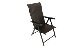 Stilvoll und bequem: 58 x 71 x 111 cm Klappstuhl mit hochwertiger Polyrattanbespannung in Braun