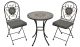 Die Bistro Set Variante mit rundem Tisch im Maß ø 60 x 70 cm ideal geeignet für größere Balkons oder die gemütliche Ecke im Garten.