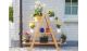 Unsere Blumenpyramide mit drei Etagen macht in Ihrem Garten oder auf dem Balkon eine tolle Figur. Imprägniertes, honigbraunes Kiefernholz. 120 x 31 x 137 cm