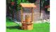 Der Gartenbrunnen Perm aus FSC zertifizierter Kiefer / Fichte hat das Maß 60 x 55 x 110 cm