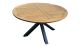 Stilvoll und praktisch: Der Ø 130 x 75 cm Gartentisch aus Akazienholz bietet bis zu vier Personen Platz