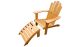 Der honigbraun lackierte 141 x 76 x 92 cm Holzliegestuhl ist mit einem Fußteil ausgestattet. Es lässt sich bei Bedarf leicht abnehmen