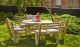 Runder Kombi Picknicktisch aus kesseldruckimprägniertem Nadelholz für 8 Personen