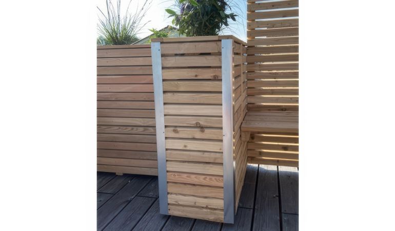 Rostfreie 5 x 5 x 100 cm Alu-Eckleiste für Hochpflanzkasten