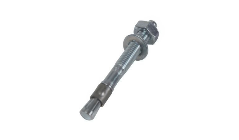 Bolzenanker M10 x 45 mm aus galvanisch verzinktem Stahl. Die Dübellänge misst 90 mm.