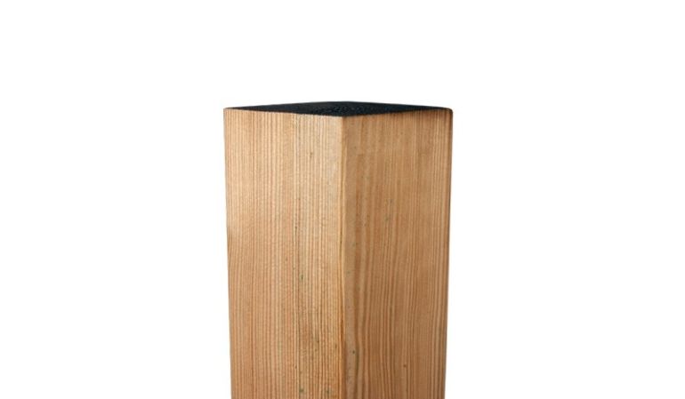 Holzpfosten 9x9 Kiefer in 100, 150, 180, 210 und 240 cm Länge, allseitig glatt gehobelt, gerundete Längskanten