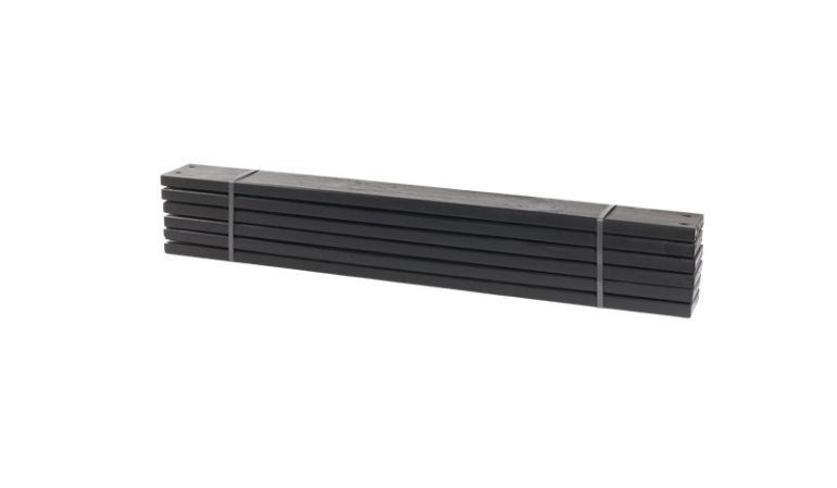 2,8 x 12 x 60 cm vorgebohrte Planken aus druckimprägnierter und schwarz farbgrundierter Kiefer/Fichte im 6er-Set
