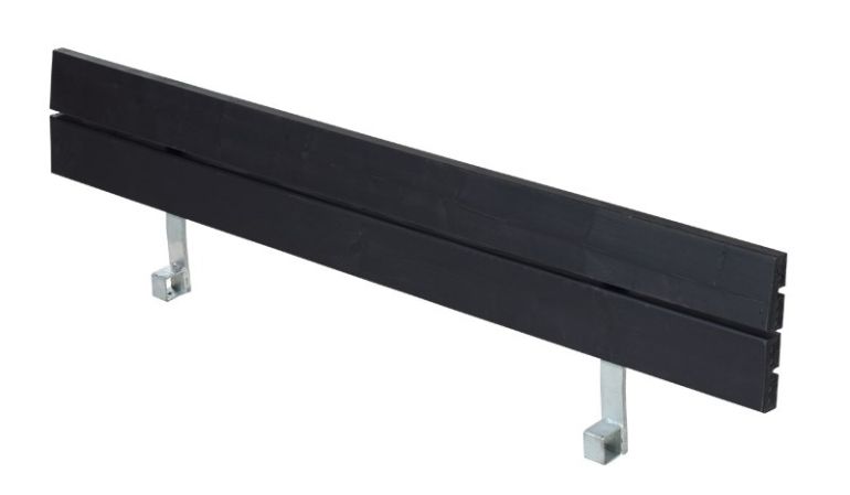 166 cm lange Rückenlehne aus druckimprägnierter und schwarz farbgrundierter Kiefer/Fichte für Zigma Gartenmöbel