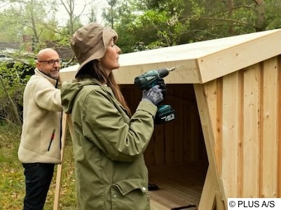 Holzhütte Garten Selbstmontage