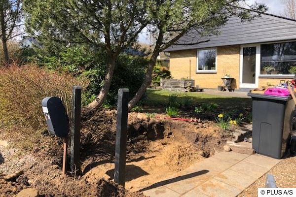 90 cm Fundamentloch – die Pfosten lassen sich eingraben